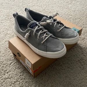 Sperry Slip On Crest Vibe Linen Grey